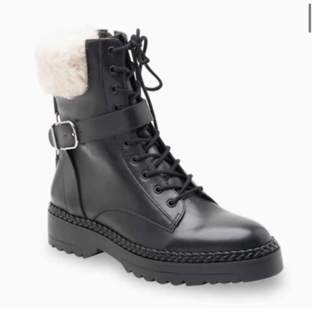 BNWT BCBGmazAzria Helina Combat Bootie Black by Women's Size 6 US 36 EU black